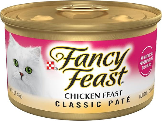 Purina Fancy Feast Chicken Feast Classic Grain Free Wet Cat Food Pate - (Pack of 24) 3 oz. Cans
