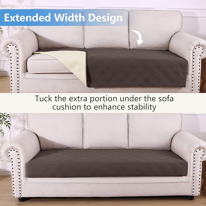 hyha Waterproof Dog Blanket, Reversible Pet Bed Blanket, Soft Sofa Couch Cover for Dogs Washable, Waterproof Pet Couch Covers for Sofa Puppy Cats Furniture Protector(40"x70", Chocolate/Beige)