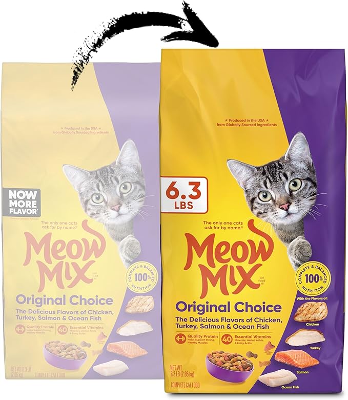 Meow Mix Original Choice Dry Cat Food, 6.3 Pound Bag