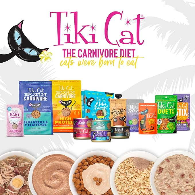 Tiki Cat Tummy Topper, Pumpkin Recipe Puree, Formulated to Support Healthy Digestion, Mousse Cat Food Topper, 1.5 oz. Pouch (12 Count)