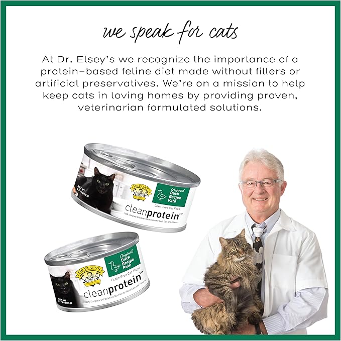 Dr. Elsey's cleanprotein Original Duck Recipe Wet Cat Food, 5.3oz Cans (Pack of 24)
