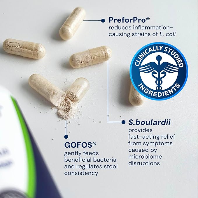 AnimalBiome Dog Probiotics - GMP Prebiotics and Probiotics - Reduce Diarrhea Flareups - for Dogs Over 40 lbs (60 Capsules) - DoggyBiome