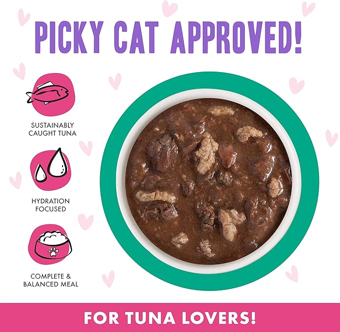 Weruva B.F.F. OMG - Best Feline Friend Oh My Gravy!, Tuna & Turkey Tell Me with Tuna & Turkey, 2.8oz Can (Pack of 12)