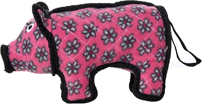 TUFFY -World's Tuffest Soft Dog Toy- Zoo Jr Bear & Jr Pig- Combo Pack- Squeaker -Multiple Layers. Made Durable, Strong & Tough. Interactive Play(Tug, Toss & Fetch).Machine Washable & Floats.
