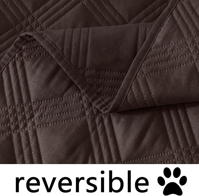 hyha Waterproof Dog Blanket, Reversible Pet Bed Blanket, Soft Sofa Couch Cover for Dogs Washable, Waterproof Pet Couch Covers for Sofa Puppy Cats Furniture Protector(68"x82", Chocolate/Chocolate)