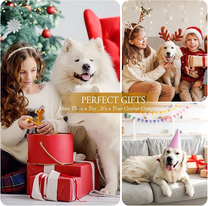 Heavy Duty Chew Toys 3 Pack for Aggressive Chewers - Dog Toys for Large Dogs, Teeth Cleaning & Boredom Relief, Long-Lasting Mental Stimulation Puppy Chews