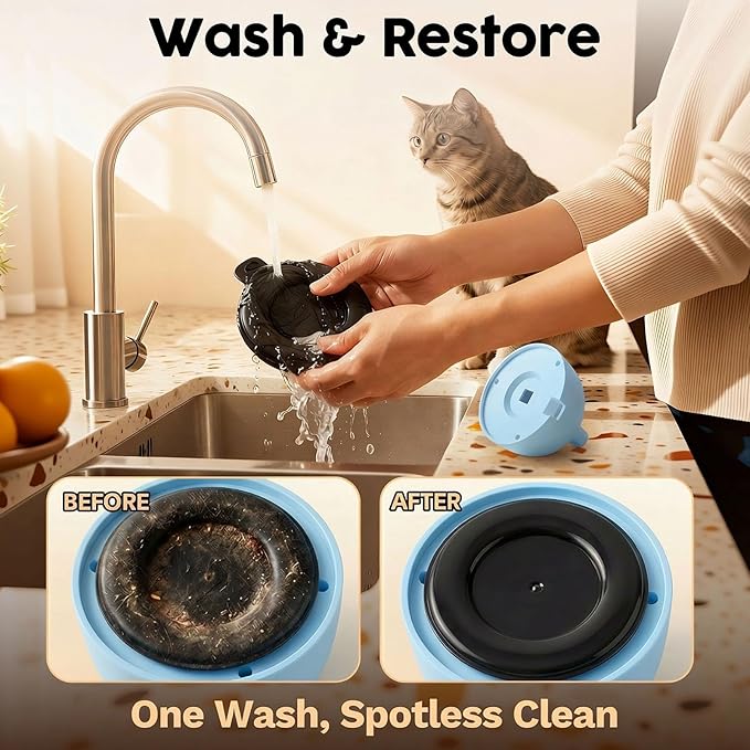 Interactive Cat Toys for Indoor Cats - Automatic Flying Bird Feather Toy, USB Rechargeable Electric Cat Teaser with Strong Suction Base, Smart Motion Activated Self-Play Enrichment Toy for Bored Cats