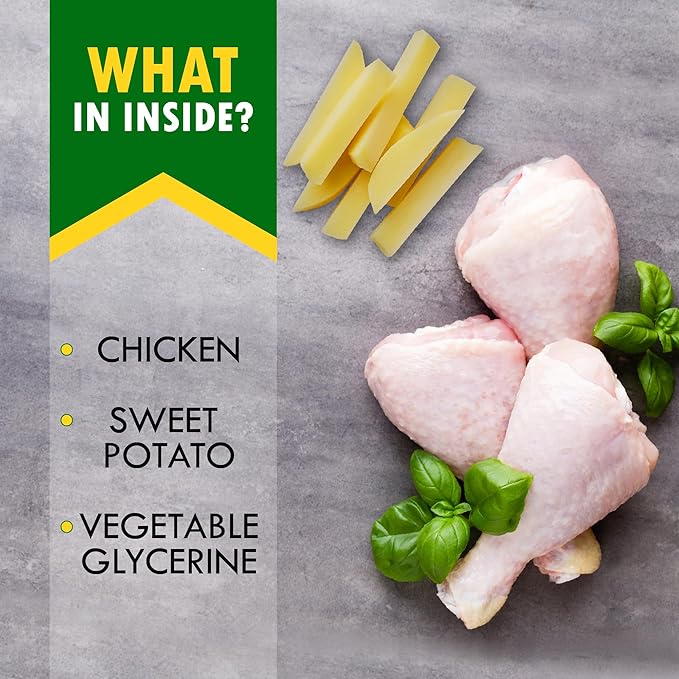 Sweet Potato Dog Treats & Chicken Jerky Wraps 10.6 Oz - Dog Food & High Protein Soft Chews for Large, Medium & Small Breeds - Natural Healthy Training Strips & Rawhide Free Snacks – Puppy Treats