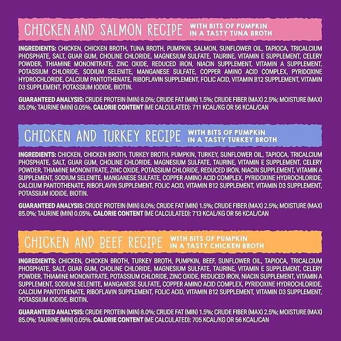 Stella & Chewy's Carnivore Cravings Savory Shreds - Wet Cat Food - High-Moisture Formula with Premium Real Meat - Perfect for Picky Eaters - Variety Pack, 2.8 oz, 24 Count