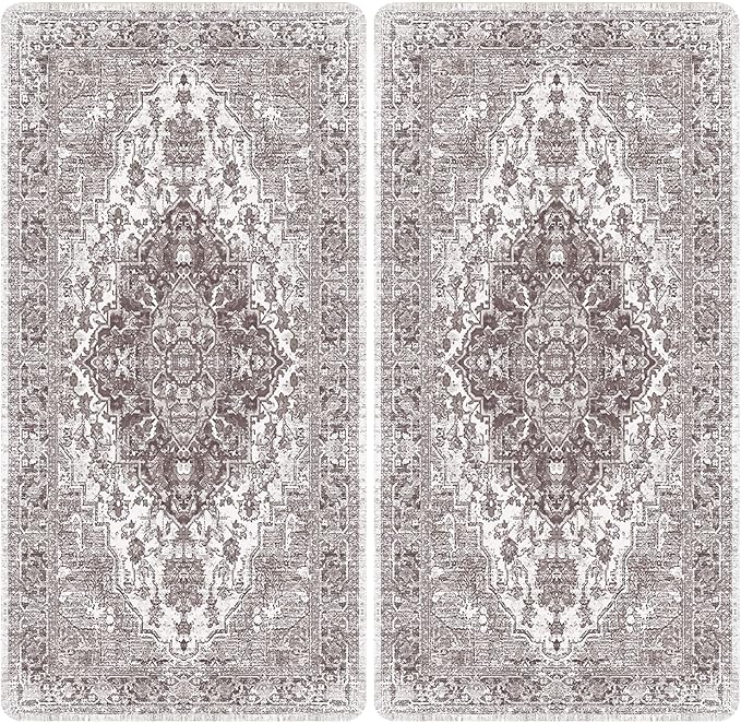 nunubaby Washable Pee Pads for Dogs, Stylish, Non-Slip and Leak-Proof Pee Pads. Reusable Potty Pads for Dogs for Crates and Floors.(Brown/Geo, 36" x72" )