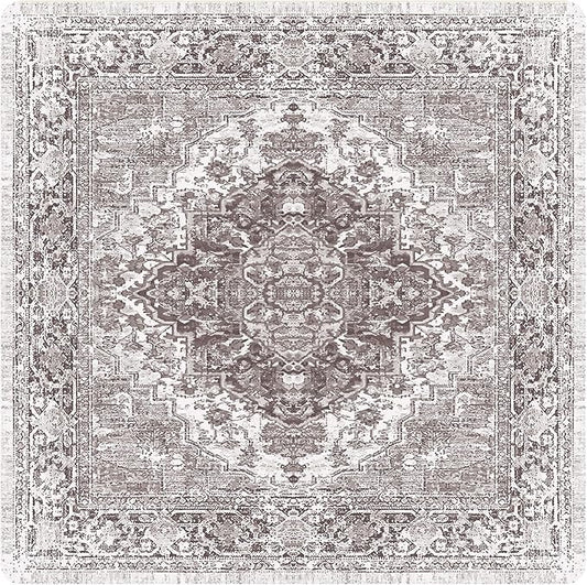 nunubaby Washable Pee Pads for Dogs, Stylish, Non-Slip and Leak-Proof Pee Pads. Reusable Potty Pads for Dogs for Crates and Floors.(Brown/Geo, 48" x48" )