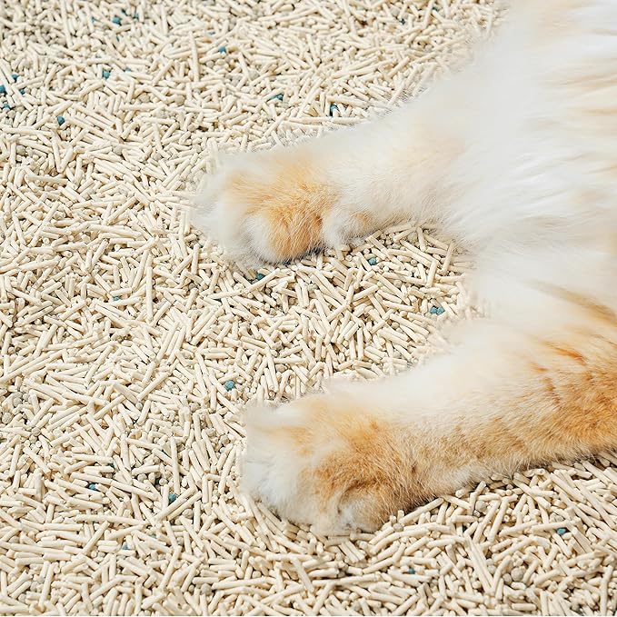Michu Mixed Tofu Cat Litter Lite 5.5Lb/6L – Flushable, Eco-Friendly & Odor Control (8 Packs)
