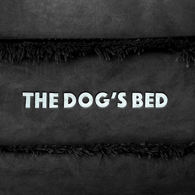 The Dog’s Bed Orthopedic Memory Foam Dog Bed, XXL Black Plush, Pain Relief for Arthritis, Hip & Elbow Dysplasia, Post Surgery, Lameness, Supportive, Waterproof Washable Cover, Veterinary Approved