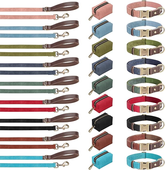 Didog PU Leather Dog Leash for Small Dogs 4.5ft, Soft Padded Handle Faux Leather Dog Leashes for Medium Dogs, Walking and Training Leashes for Large Dogs,Pink