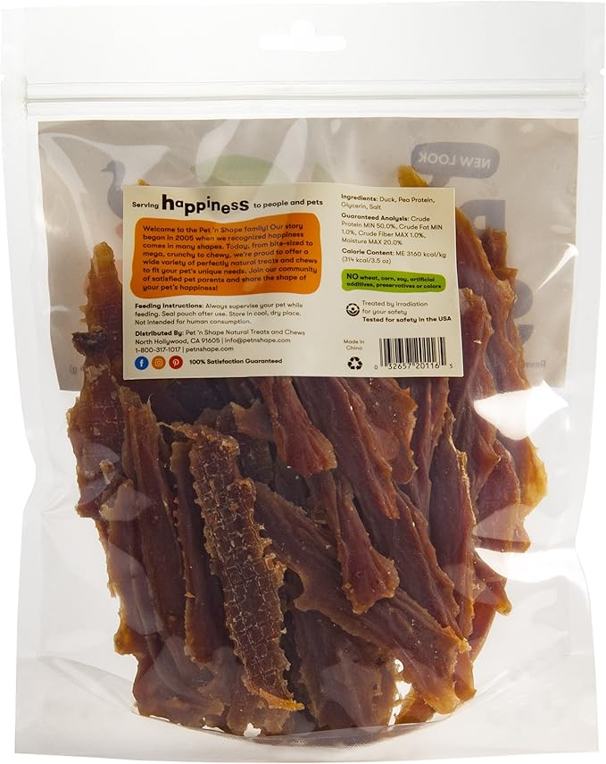 Pet 'n Shape Duck Breast Jerky Dog Treats - 16 Ounce