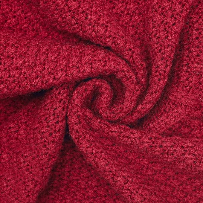 cyeollo Dog Sweater Warm Turtleneck Knitted Dog Christmas Sweaters with Long Sleeves Soft Winter Pet Clothes Sweaters for Dogs Girl