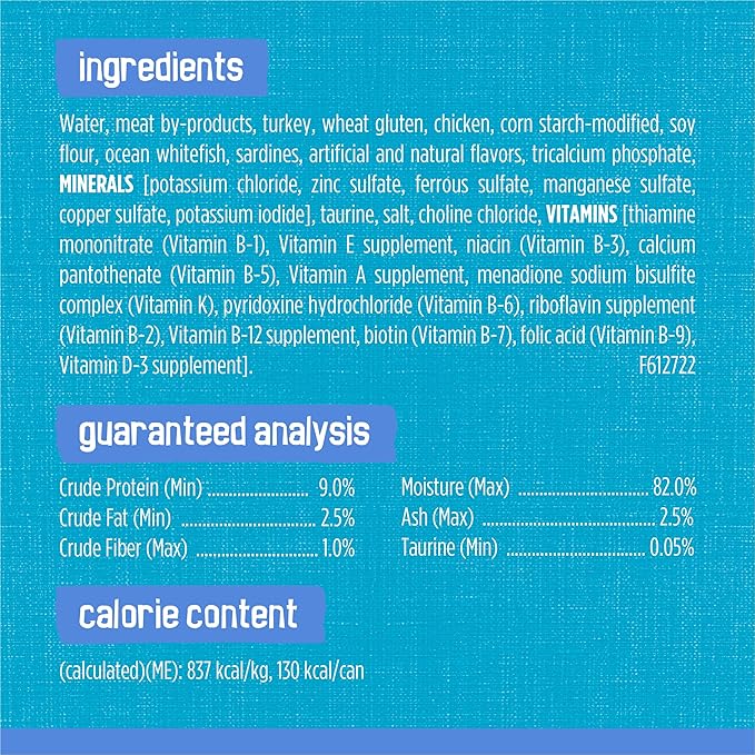Purina Friskies Shreds With Whitefish and Sardines in Sauce Wet Cat Food - (Pack of 24) 5.5 oz. Cans