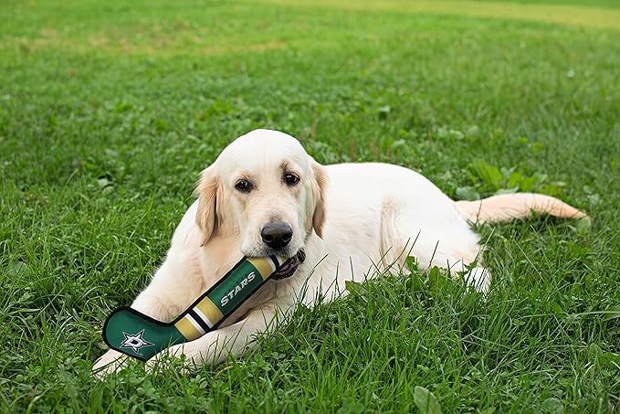 Pets First NHL Dallas Stars Stick Toy for Dogs & Cats. Play Hockey with Your Pet with This Licensed Dog Tough Toy Reward!