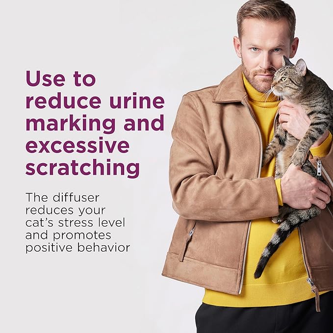 COMFORT ZONE Cat Calming Diffuser Refill, 2 Pack – Cat Calming Pheromone Refills Help Reduce Anxiety, Stress, Scratching, Urine Marking, Aggression, (30-Day Refills, 60-Day Supply)