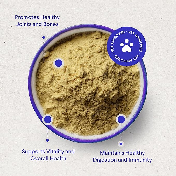 Wonder Paws Bone Broth for Dogs – Bone Broth Powder with Organic Mushrooms & Collagen for Digestion, Immunity & Joint Support – Tasty Beef Supplement for Dogs of All Ages, Sizes & Breeds – 3.20 oz