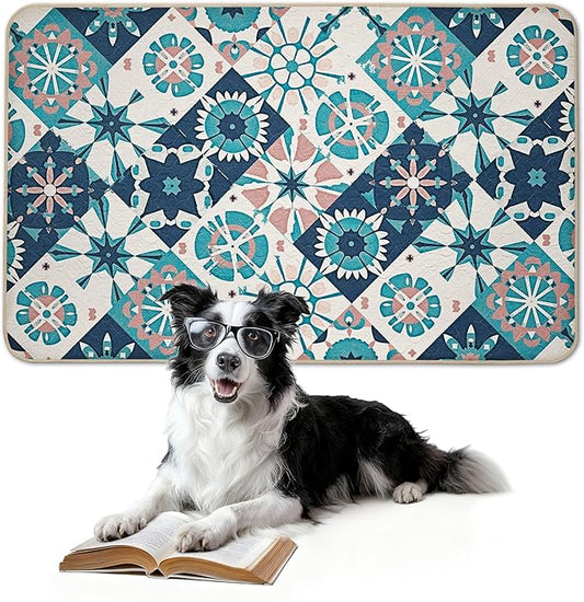 FXW Washable Pee Pads for Dogs, Puppy Pads with Super Absorbent, Specifically Designed for FXW Rollick/Homeplus 24inch 6 Panels Dog Playpen, 39" x 63" Rectangle, Tie-Dye Beige, 1 Pack