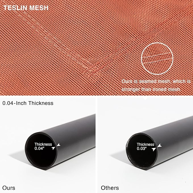 Love's cabin Elevated Cooling Dog Bed for Large Dogs, Portable Indoor & Outdoor Raised Pet Dog Cat Cot, Durable Summer Frame with Breathable Mesh, Terracotta, 48 inches