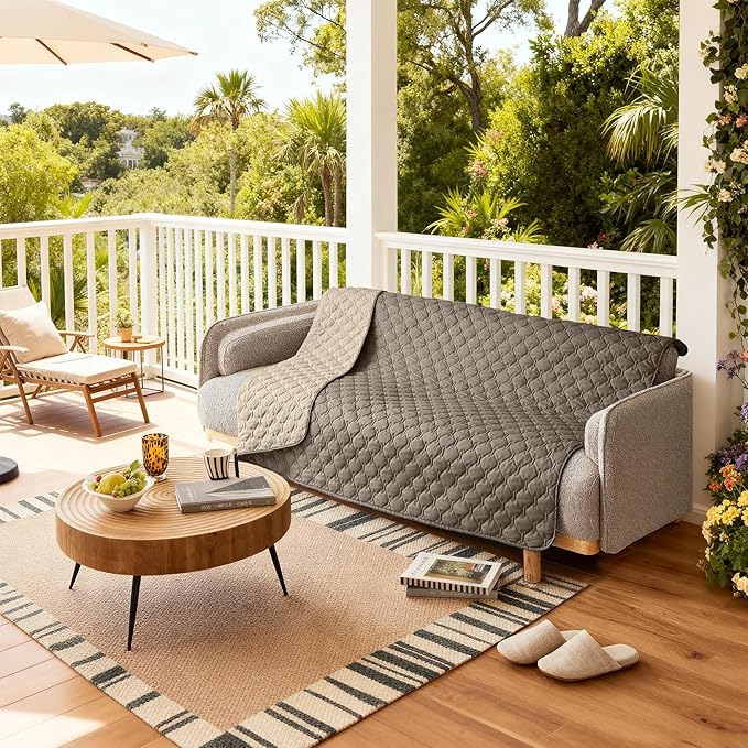 gogobunny 100% Double Sided Waterproof Dog Blanket Soft Pet Bed Cover Reversible Protect Furniture Couch Sofa Car for Puppy Cat Kids (Dark Walnut/Light Walnut, 52x82 Inch (Pack of 1))