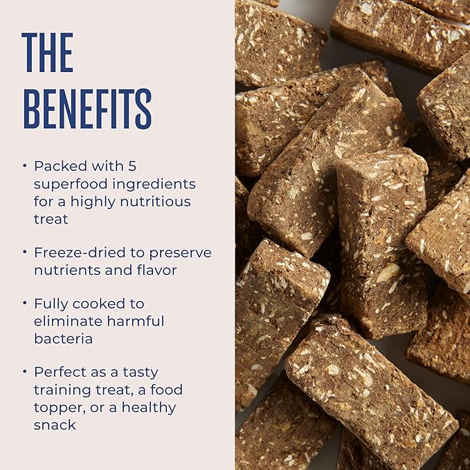 WagWell Freeze-Dried Treats - Beef, Sweet Potato, + Yogurt Recipe - Fully Cooked, High Protein Made in The USA - Minimally Processed & Vet Approved