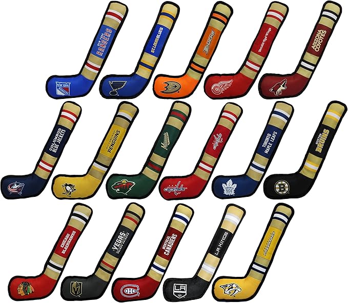 Pets First NHL LAS Vegas Golden Knights Stick Toy for Dogs & Cats. Play Hockey with Your Pet with This Licensed Dog Tough Toy Reward! , 16 inches long