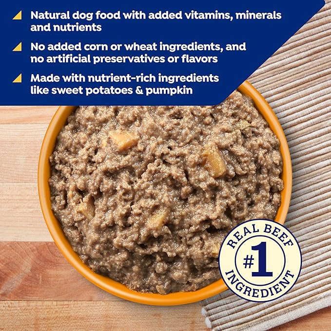 Nature’s Recipe Grain Free Wet Dog Food Beef, Sweet Potato, and Pumpkin Recipe, 13 oz. Can (Pack of 12)