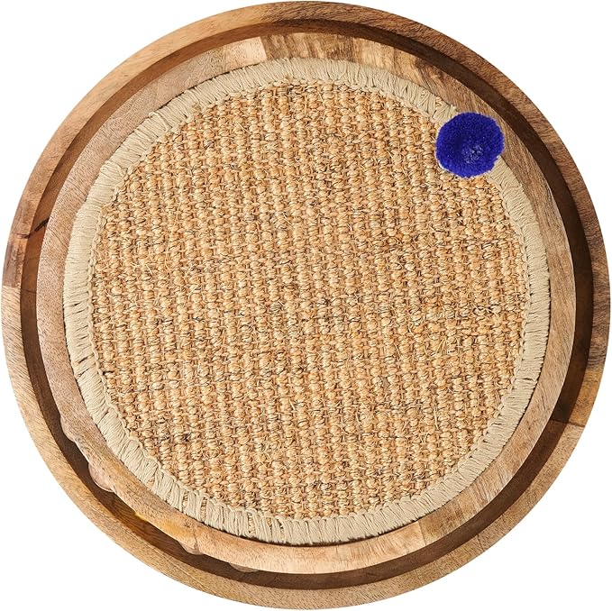 Natural Sisal Cat Scratcher Toy with Interactive Play Balls – Indoor Cat Scratch Pad for Furniture Protection, Exercise & Stress Relief