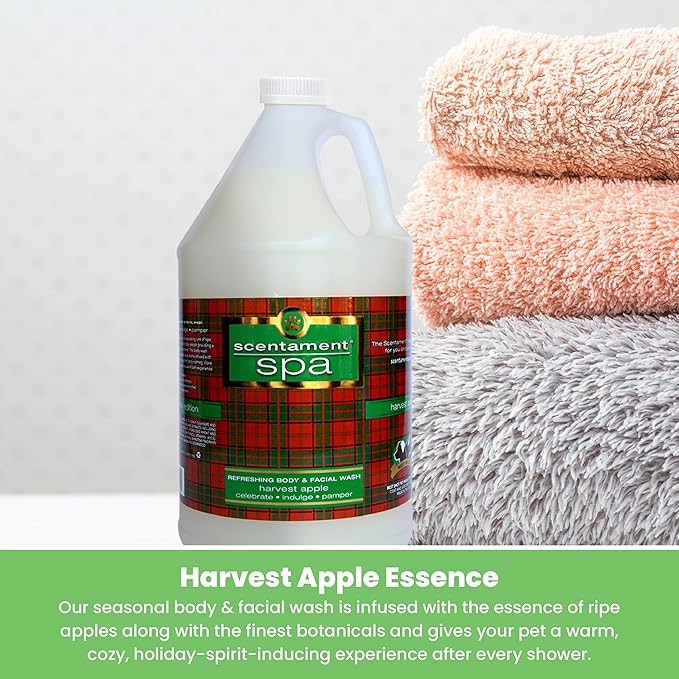 Best Shot Scentament Spa Seasonal Facial & Body Wash, Harvest Apple, 1 Gallon