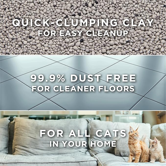 Purina Tidy Cats Clumping Cat Litter Odor Control, Free and Clean Unscented Multi Cat Litter - 16 lb. Bag