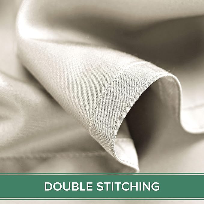 Pure Bamboo King Sheets, Genuine 100% Organic Viscose Derived from Bamboo Bed Sheet Set, Luxuriously Soft & Cooling, Double Stitching, 2 Year Quality Promise (King, Ivory)