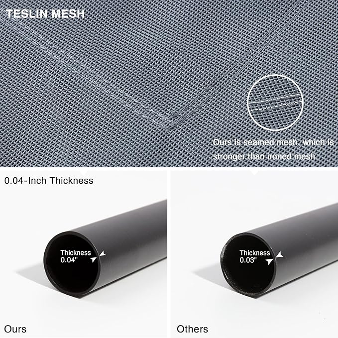 Love's cabin Elevated Cooling Dog Bed for Large Dogs, Portable Indoor & Outdoor Raised Pet Dog Cat Cot, Durable Summer Frame with Breathable Mesh, Grey, 48 inches