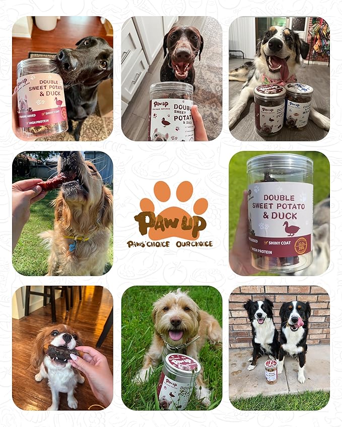 PAWUP Dog Treats, Chicken & Sweet Potato Sticks, High-Protein Natural Snacks, Grain-Free & Rawhide-Free, Easy to Digest, 10.58 oz