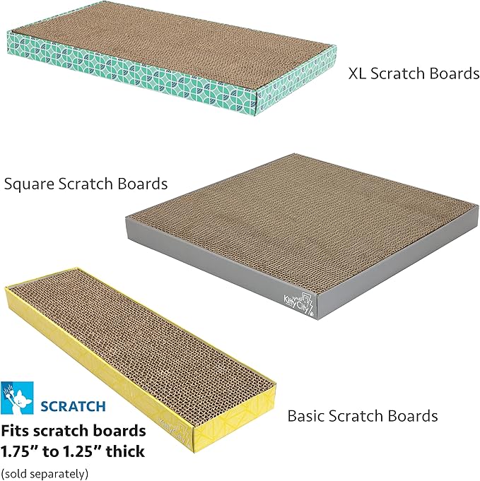 Kitty City Over The Door Cat Scratcher Clip – Space Saving Vertical Scratching Pad Holder for Cats – Protect Furniture & Doors – Fits Most Standard Scratch Pads – Easy Hook On Setup