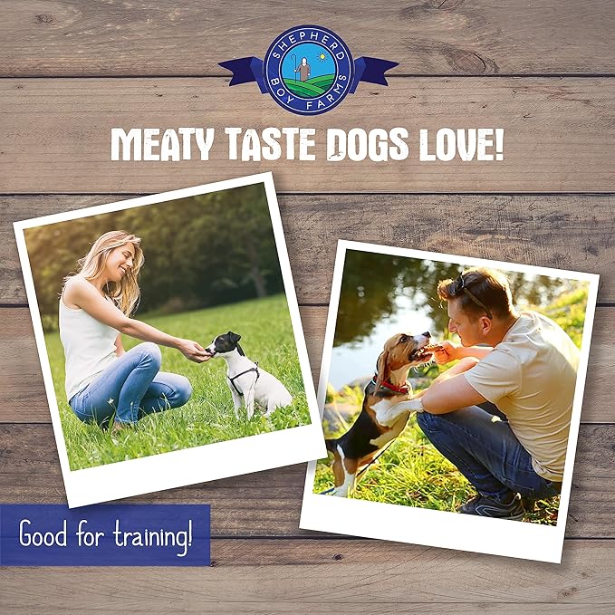 Shepherd Boy Farms Freeze Dried Dog and Cat Treats, Lamb Heart, All Natural Single Ingredient Freeze-Dried Dog Treat & Dog Snacks, Made in USA, High Protein, Essential Nutrition of Raw Dog Food, 8oz