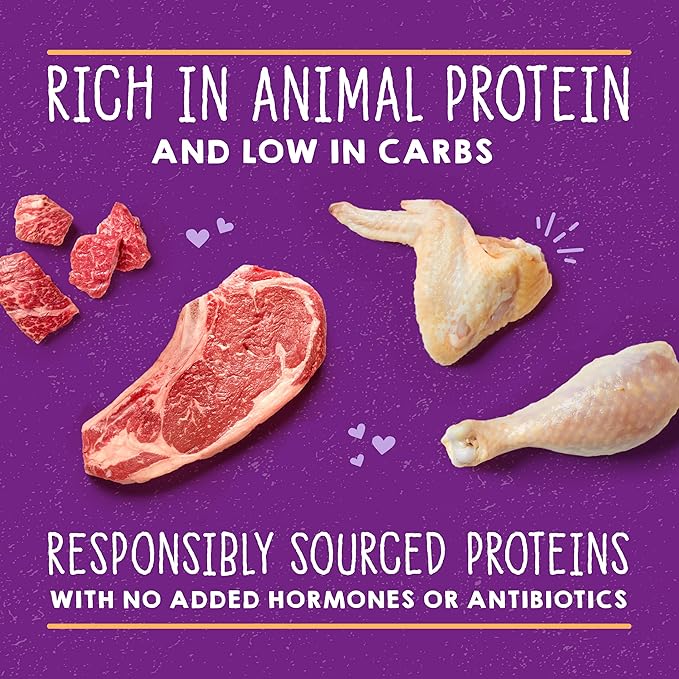 Stella & Chewy's Carnivore Cravings Savory Shreds - Wet Cat Food - High-Moisture Formula with Premium Cage-Free Chicken & Grass-Fed Beef - Perfect for Picky Eaters - 2.8 oz, 12 Count