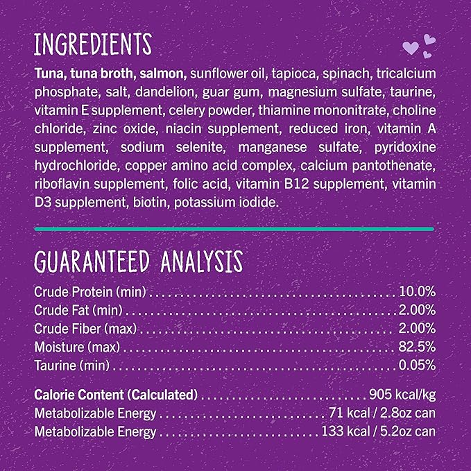 Stella & Chewy's Carnivore Cravings Savory Shreds Cans – Grain Free, Protein Rich Wet Cat Food – Wild-Caught Tuna & Salmon Recipe – (2.8 Ounce Cans, Case of 24)