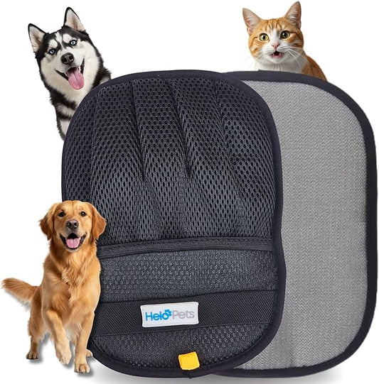 Pet Hair Removal Glove for Cats and Dogs – Upgraded Electrostatic Cleaning Glove for Easy Pet Hair Pickup on Furniture, Clothing, Couch & Car Seats.