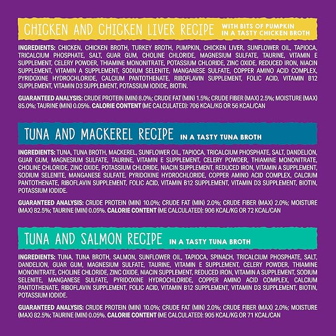 Stella & Chewy’s Carnivore Cravings Savory Shreds Canned Wet Cat Food Variety Pack – (2.8 Ounce Cans, Case of 12)